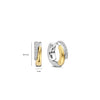 Ti Sento CZ Layered Hoop Earrings, Gold