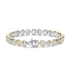 Ti Sento CZ Link Bracelet, Silver & Gold