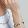 Ti Sento CZ Link Bracelet, Silver & Gold