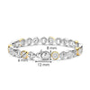 Ti Sento CZ Link Bracelet, Silver & Gold