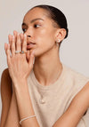Ti Sento CZ Mother of Pearl Signet Ring, Gold