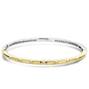 Ti Sento CZ Nugget Bangle, Gold