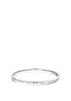 Ti Sento CZ Nugget Bangle, Silver