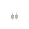 Ti Sento CZ Pavé Geometric Earrings, Gold & Silver
