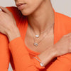 Ti Sento CZ Pavé Geometric Necklace, Gold & Silver