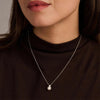 Ti Sento CZ & Pearl Necklace, Silver