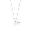 Ti Sento CZ & Pearl Necklace, Silver