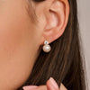 Ti Sento CZ & Pearl Stud Earrings, Gold