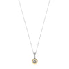 Ti Sento CZ Pendant Necklace, Silver & Gold