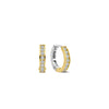 Ti Sento CZ Row Huggie Hoops, Gold