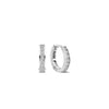 Ti Sento CZ Row Huggie Hoops, Silver