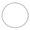 Ti Sento CZ Row Necklace, Silver