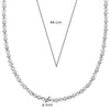 Ti Sento CZ Row Necklace, Silver