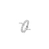 Ti Sento CZ Row Ring, Silver