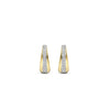 Ti Sento CZ Stripe Chunky Hoop Earrings, Gold