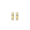 Ti Sento CZ Stripe Half Hoop Earrings, Gold