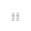 Ti Sento CZ Stripe Half Hoop Earrings, Silver