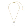 Ti Sento CZ Teardrop Necklace, Gold & Silver