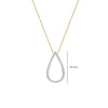 Ti Sento CZ Teardrop Necklace, Gold & Silver