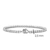 Ti Sento CZ Tennis Bracelet, Silver