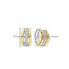 Ti Sento CZ Triple Hoop Earrings, Gold