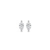 Ti Sento CZ Water Droplet Stud Earrings, Silver