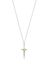 Ti Sento Dazzling CZ Pave & Pearl Necklace, Silver & Gold