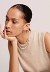 Ti Sento Dazzling CZ Pave & Pearl Necklace, Silver & Gold