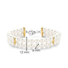 Ti Sento Double Strand Pearl Bracelet, Silver