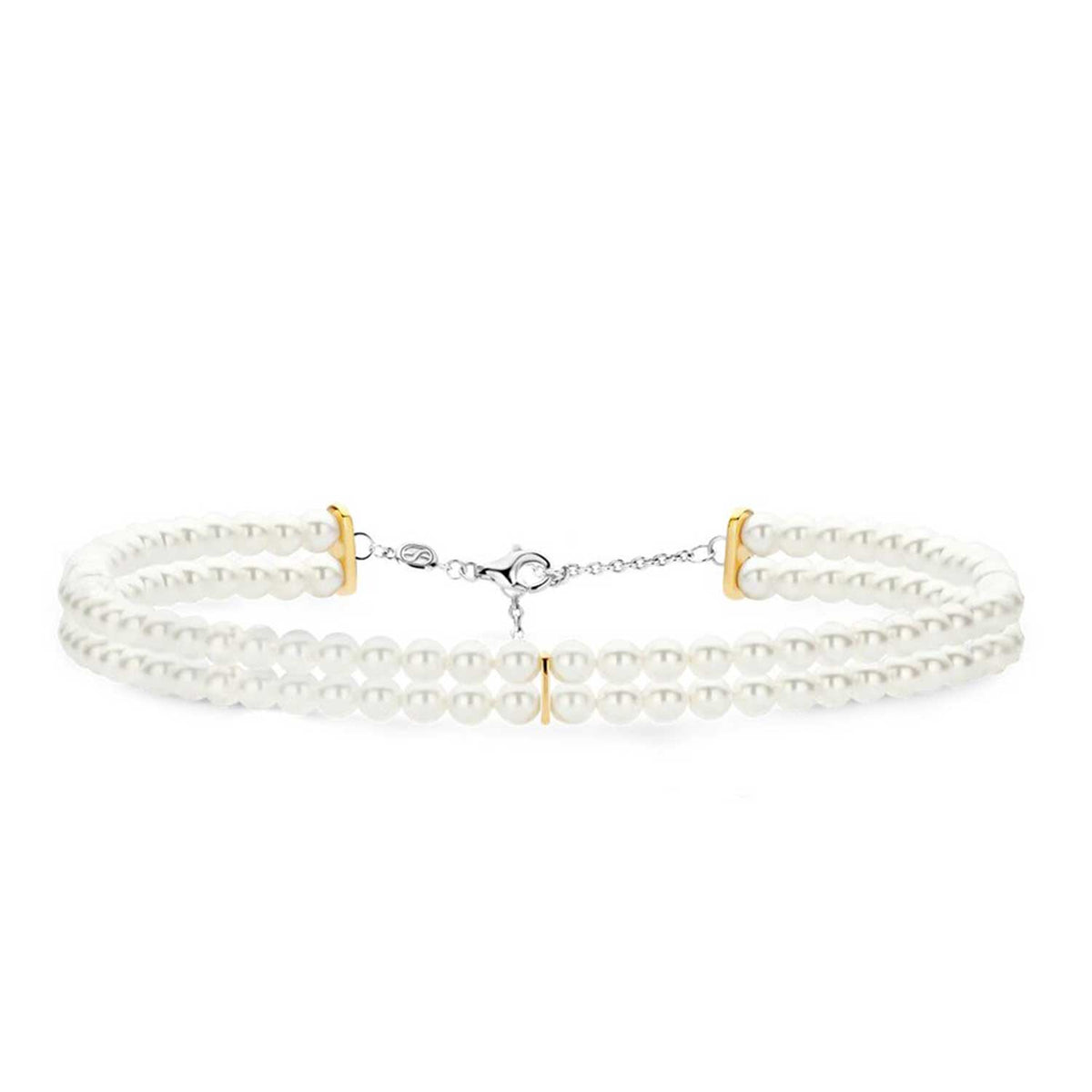 Ti Sento Double Strand Pearl Necklace, Silver