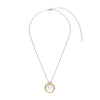 Ti Sento Floating Pearl Circle Necklace, Silver