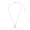 Ti Sento Floating Pearl Zirconia Circle Necklace, Silver