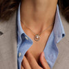 Ti Sento Floating Pearl Zirconia Circle Necklace, Silver