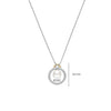 Ti Sento Floating Pearl Zirconia Circle Necklace, Silver