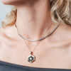 Ti Sento Geometric Pendant Necklace, Gold & Black