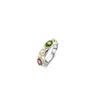 Ti Sento Golden Star & Malachite Cluster Ring, Silver & Gold