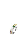 Ti Sento Golden Star & Malachite Cluster Ring, Silver & Gold Size 54