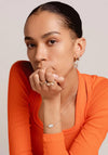 Ti Sento Golden Star & Mother of Pearl Cluster Huggie Earrings, Silver