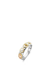 Ti Sento Golden Star & Mother of Pearl Cluster Ring, Silver & Gold Size 58