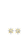 Ti Sento Golden Star Pearl Centre Earrings, Gold