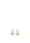 Ti Sento Golden Star with Pearl Centre Ear Charms, Gold