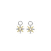 Ti Sento Golden Star with Pearl Centre Ear Charms, Gold
