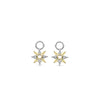 Ti Sento Golden Star with Pearl Centre Ear Charms, Gold