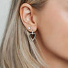 Ti Sento Heart Earrings, Gold & Silver