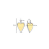 Ti Sento Heart Earrings, Gold & Silver