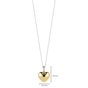 Ti Sento Heart Pendant Necklace, Gold
