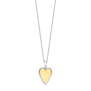 Ti Sento Heart Pendant Necklace, Silver & Gold