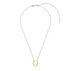 Ti Sento Horseshoe Necklace, Silver & Gold