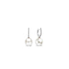 Ti Sento Icon Pearl Hoop Earrings, Silver