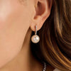 Ti Sento Icon Pearl Hoop Earrings, Silver